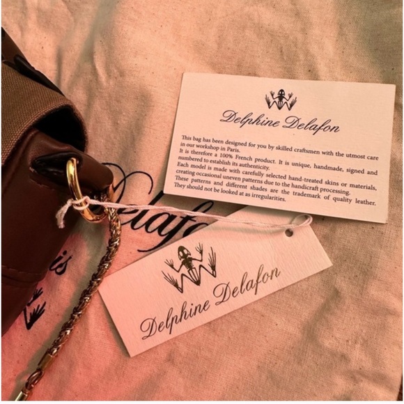 RARE Delphine Delafon Utilitarian Military crossbody Chain shoulder bag - Picture 7 of 11